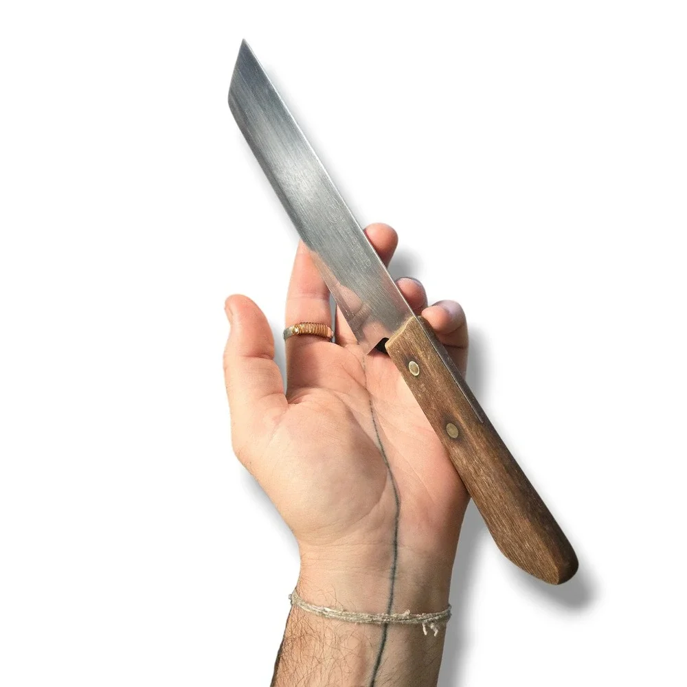 VTG 1990s Kiwi Brand No. 172 Nakiri Knife Vegetable Wood Mini Cleaver 6.5